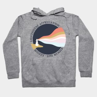 Lighthouse appreciation society life member retro stripes Hoodie